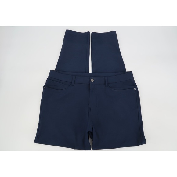 Lululemon Mens 36 ABC Slim Fit 5 Pocket Pants Warpstreme Navy Size 36x32